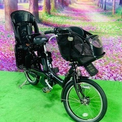 ❹ 5115子供乗せ電動アシスト自転車ブリヂストン3人乗り対応2...