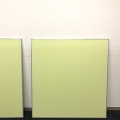 パーテーション ③　2つ セット　間仕切り　ついたて　オフィス  グリーン　脚なしの画像
