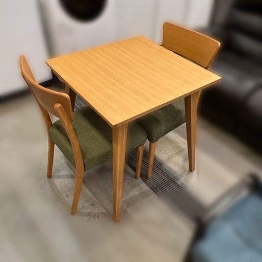 2人用 ダイニングテーブル チェア セット 64.5×64.5×70.5