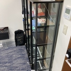 ☆無料☆ガラス製5段棚2つセット（本棚、フィギュア棚として利用おすすめします）の画像