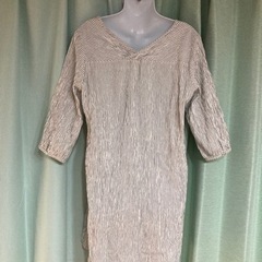 594.PERSODEA 縦ボーダーのロングチュニック☆の画像