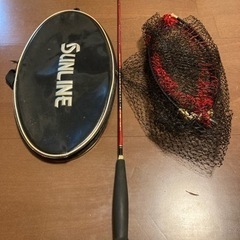 がまかつジュラルミンたも枠50㎝&柄杓80㎝セット サンラインケース付き