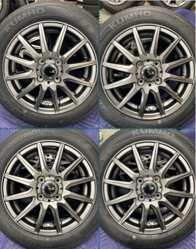 「商談中」㉞155/65R14 新品タイヤ4本と中古美品ホイールとナット付き