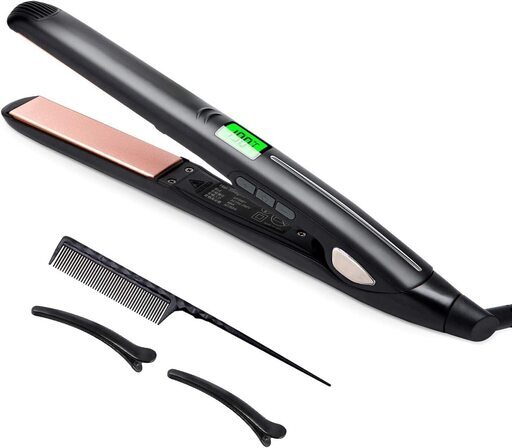 【即日・手渡し可】新品未使用　ANHIUB ヘアアイロン ストレート・カール ２way 高性能 プロ仕様 １３０－２３０度１１段階温度調整 自動OFF サロニア 旅行 ダメージレス コテ ヘアアレンジ 巻き髪 美容 ベストコスメ プレゼント ロング
