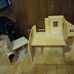 ０円！中古・屋根無し。シルバニアファミリー家＆木の学校