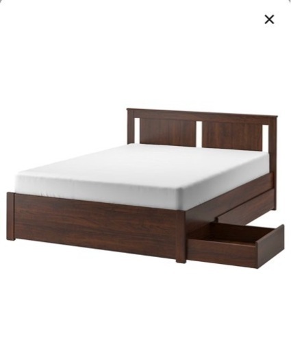 IKEA SONGESAND ダブルベッドフレーム（収納付き）