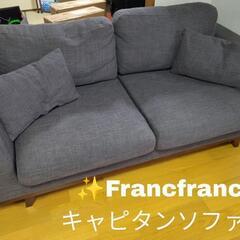 【✨人気商品✨】Francfranc フランフラン キャピタンソファ 2S 2人がけ グレー