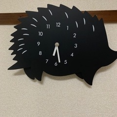 ハリネズミの掛け時計