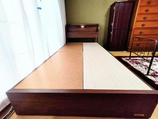 【美品】フランスベッド（シングルサイズ＝ 幅96cm）転落防止柵付