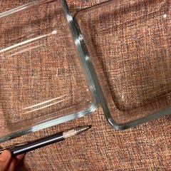 ikea ガラス皿　2枚セット