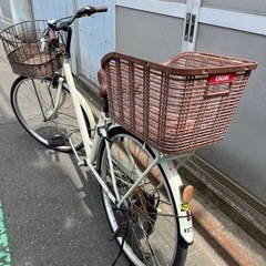 自転車　5段ギア　カゴつきの画像
