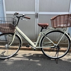 自転車　5段ギア　カゴつき