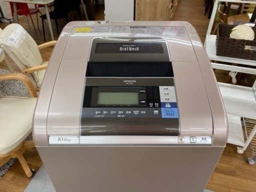 I751 ? 大容量洗濯乾燥機！ HITACHI  （洗濯：10.0㎏乾燥：6.0㎏） ⭐ 動作確認済 ⭐ クリーニング済