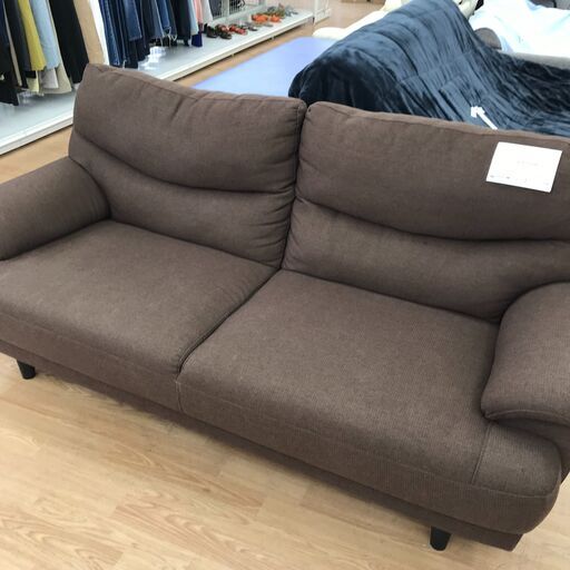 ★ジモティ割あり★  2人用ソファ ブラウン H80×W175×D80 クリーニング済み KJ1899