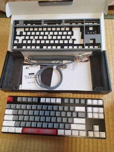AJAZZ AK873 TKL メカニカルキーボード 赤軸 英語配列 ※本体静音化とキースイッチのルブ済み