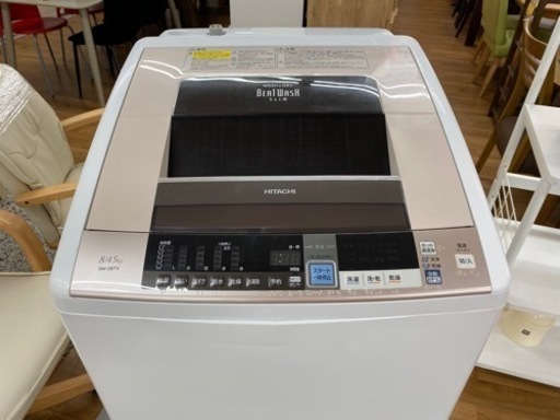 I395 ? 洗濯乾燥機！ HITACHI （洗濯：8.0㎏ 乾燥：4.5㎏） ⭐ 動作確認済 ⭐ クリーニング済
