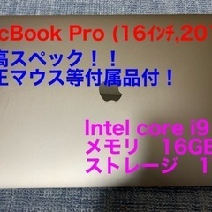 【購入者決定済】高スペックMacBook ¥120,000/Core i9/16GB/1TBSSD