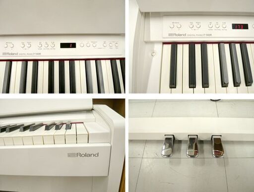 苫小牧市内及び近郊限定 Roland 電子ピアノ F-140R-WH ホワイト ローランド 88鍵盤/128音/316音色 2017年製 Bluetooth 楽器 苫小牧西店
