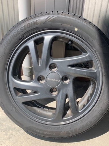 バリ山　165/55R14インチ　プレオ純正ホイールタイヤセット