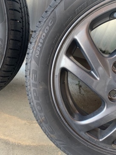 バリ山　165/55R14インチ　プレオ純正ホイールタイヤセット