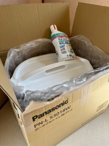 パナソニック 家具調ポータブルトイレ コンパクトタイプ 座楽 ★バケツは新品！
