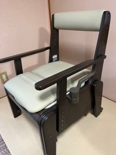 パナソニック 家具調ポータブルトイレ コンパクトタイプ 座楽 ★バケツは新品！