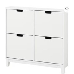 IKEA シューズボックス2段×2, ホワイト
