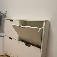 IKEA シューズボックス2段×2, ホワイトの画像