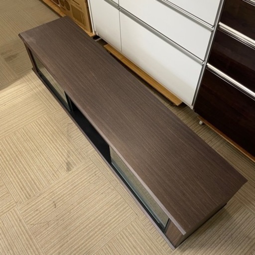 【超美品‼️】現行モデル♪ ハヤミ工産 170cm幅ローボード テレビ台 リビング収納家具 キャスター付き 木目調ダークブラウン♪