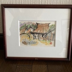 茅葺き屋根の家　ハガキ絵　【お引き取り予定決定済み】
