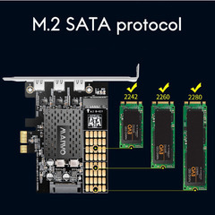 【即日・手渡し可】【現在庫2個】新品未使用 PCI Express to 3ポート Type C USB 3.1カード HUB 内部拡張カード コントローラーアダプター デスクトップPC インターフェース  NVMe M.2 Type 2280 PCIe Gen 3.0 拡張カードpcie x4 x8 x16 m.2 拡張 タイプc ssd usbc sataの画像