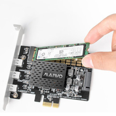 【即日・手渡し可】【現在庫2個】新品未使用 PCI Express to 3ポート Type C USB 3.1カード HUB 内部拡張カード コントローラーアダプター デスクトップPC インターフェース  NVMe M.2 Type 2280 PCIe Gen 3.0 拡張カードpcie x4 x8 x16 m.2 拡張 タイプc ssd usbc sataの画像