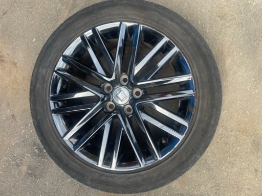 ★手渡し希望★ クラウン純正ホイール・タイヤ4本セット 245/45R18 ブリヂストンレグノGR-X1 2〜3分山側面傷有り５穴 18インチ