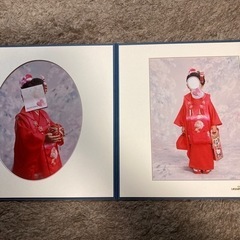 七五三　三歳　被布とお着物セットの画像
