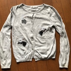 H&M カーディガン　134/140 スパンコール