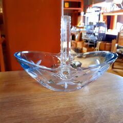 SOGA GLASS 曽我ガラス ガラスバスケット 菓子器 小物入れ　/TJ-1103 2F の画像