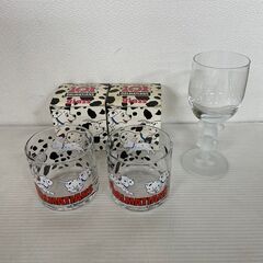 ディズニー 101匹のわんちゃんガラスコップ ミッキーマウスワイ...