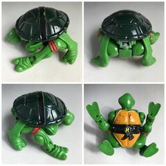 🔷🔶🔷ut3/38 【レトロおもちゃ】PLAYMATES TOYS 忍者タートルズ フィギュア 3体セット 変形 ミュータント タートルズ　TMNT🔷🔶🔷の画像