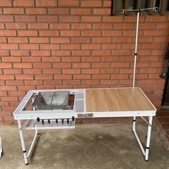 最終値下げ　アウトドア　キッチンテーブル　＋　ミニコンロセット