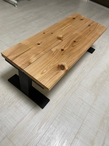 テーブル 国産杉無垢材 カフェ板 ローテーブル