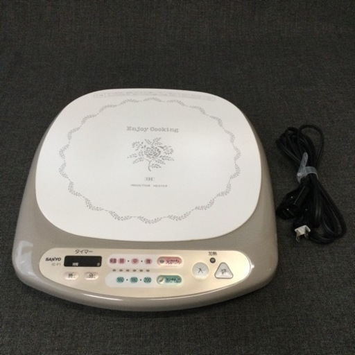 古い　未使用品　SANYO　1996年製　IH調理器　幅33.4　　奥行38.5　　高さ5.9   (cm)　卓上 未使用　保管品　一口コンロ系　IHコンロ