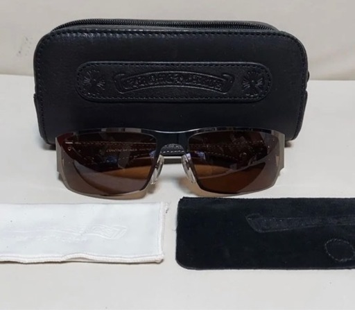 CHROME HEARTS TAINT DB-BRDL サングラス メタル×革