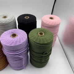 3本　マクラメ 糸編み 紐 ロープ 3mm 200m　カラー変更可　K1の画像