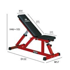 フラットインクラインベンチ、プレート15kg×2の画像