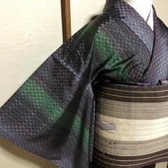 値下げ❗玉虫色着物 正絹の画像