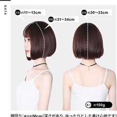 【即日・手渡し可】新品未使用　ウィッグ ショート ボブ ウイッグ うぃっぐ 小顔 かつら D-3079N-BLKの画像