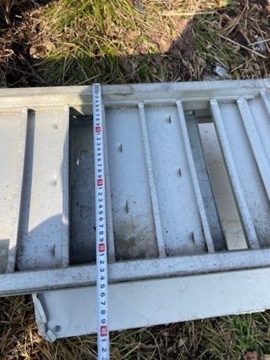 昭和アルミブリッジ 210cm 30cm 0.8t ? 2爪 ツメ 歩み板 道板 取っ手 バイク輸送 農機具 売り切リ