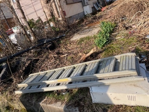 昭和アルミブリッジ 210cm 30cm 0.8t ? 2爪 ツメ 歩み板 道板 取っ手 バイク輸送 農機具 売り切リ