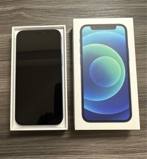【美品】iphone12 mini 本体 64GB ブルー simフリー 充電ケーブル付