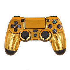 【新品未使用】PS4 コントローラー スキンシール ゴールド ス...